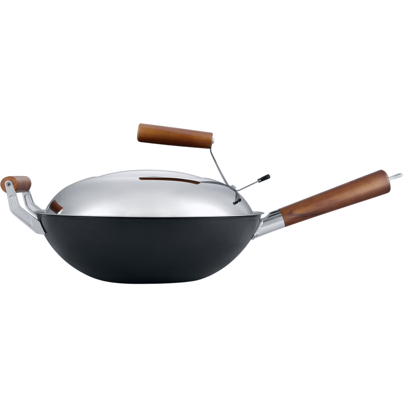 美珑美利（Millenarie） 黑晶铁锅系列炒锅 高纯铁炒菜锅 黑晶炒锅 32cm