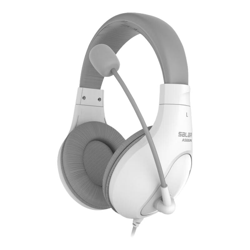 SALAR 声籁 A566N 耳罩式头戴式有线耳机 白色 3.5mm