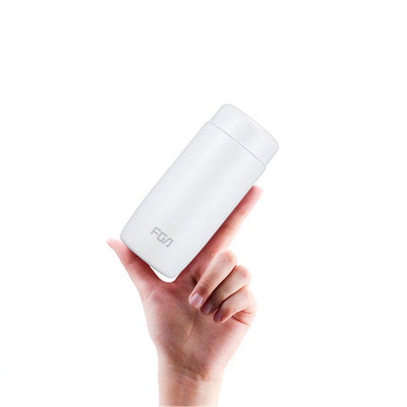 富光保温杯 男女便携可爱学生创意304不锈钢男女士迷你韩版儿童水杯 优雅白【304不锈钢】300ml