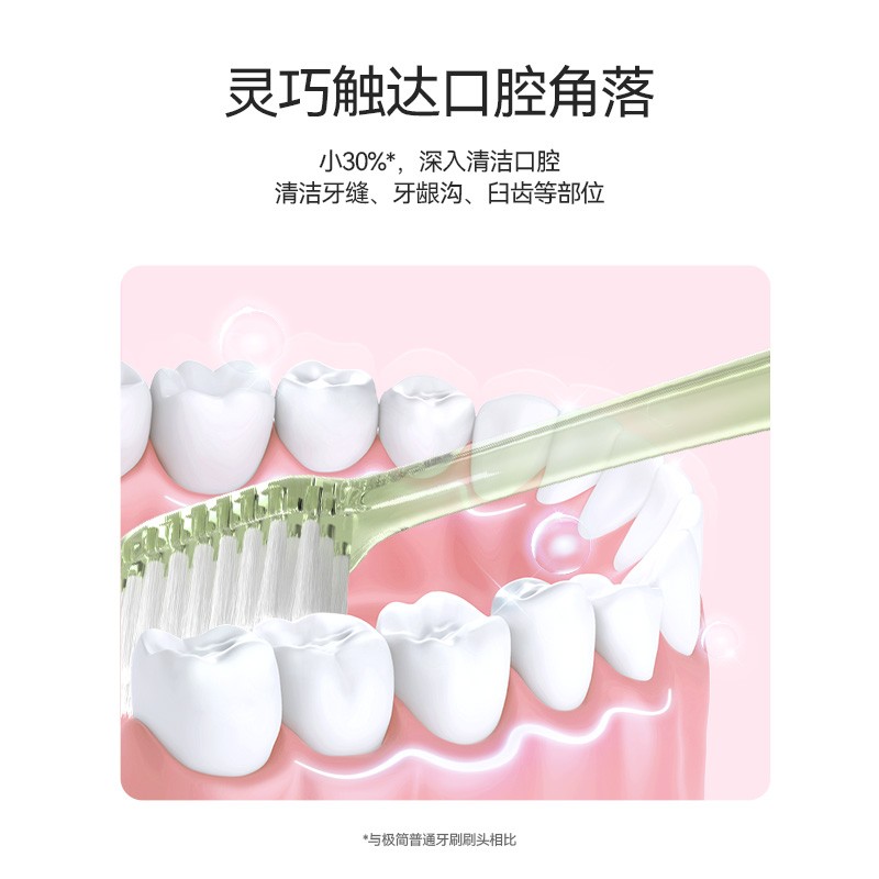 极简生活 胖东来同款成人透明牙刷 小头牙刷洁净口腔中毛情侣家庭装新款 小头 8支