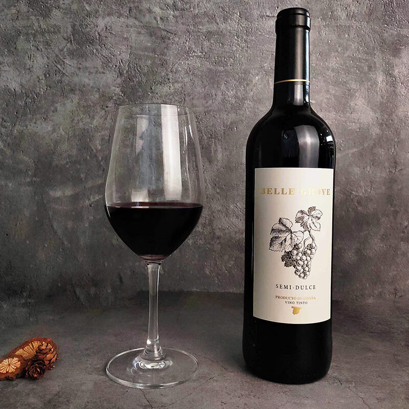 贝乐谷（BELLE GROVE） 西班牙进口甜美易饮红酒 贝乐谷红葡萄酒750ML单瓶装