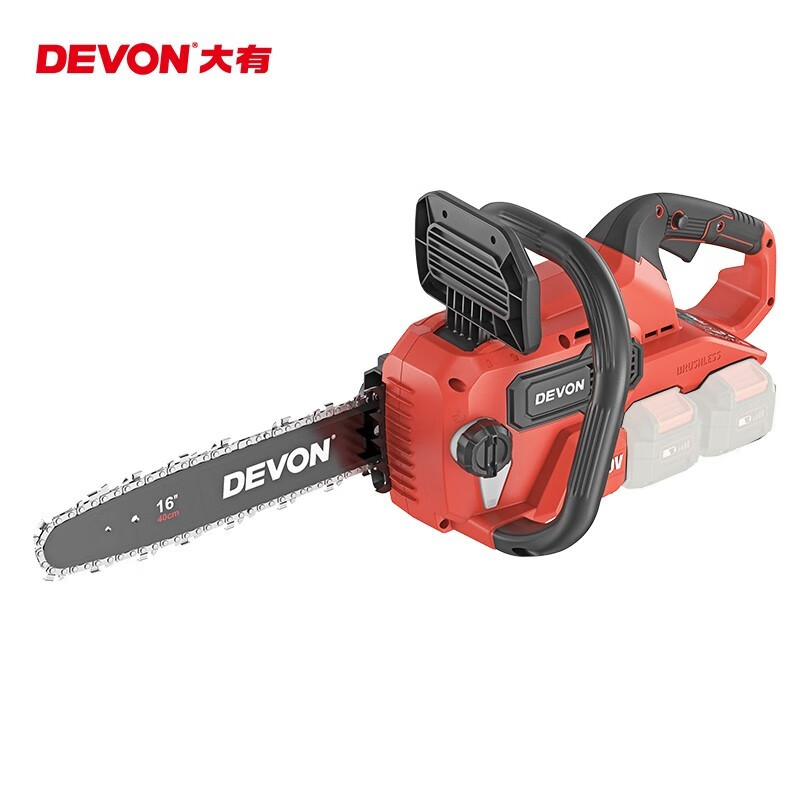 大有(devon)锂电无刷充电链锯4556锂电伐木锯园林家用电动锯机头20v