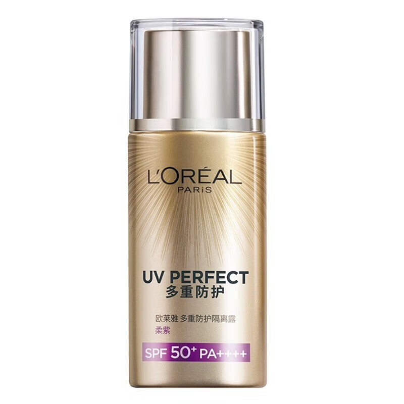 欧莱雅（L’OREAL）新多重防护隔离露美颜柔紫遮瑕SPF50+ PA++++40ml(防晒霜 防晒乳) 美颜柔紫（柔紫防晒）