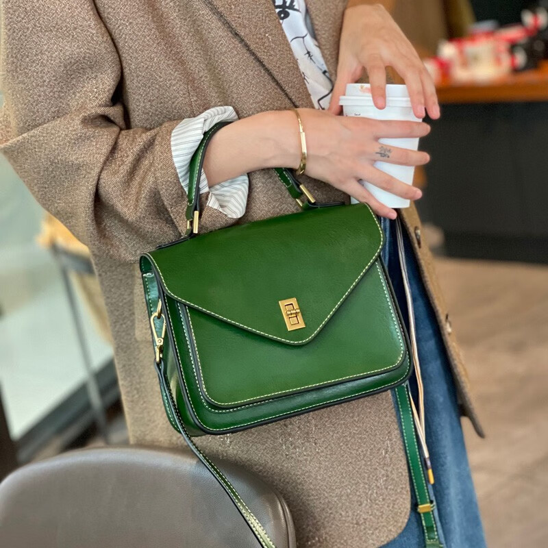 tushky品牌女包2024新款春季大容量斜挎包复古女士包包