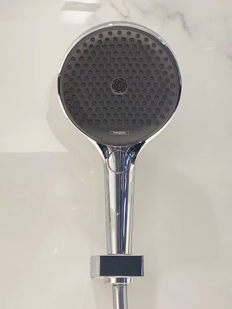 汉斯格雅（Hansgrohe）手持花洒喷头境130淋浴套装冷热莲蓬头硅胶 境雨铬色
