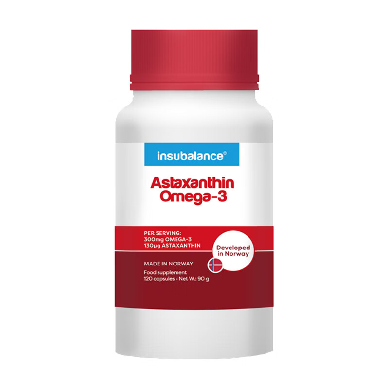 挪威进口insubalance南极磷虾油软胶囊高磷脂虾青素型120粒 1瓶基础装