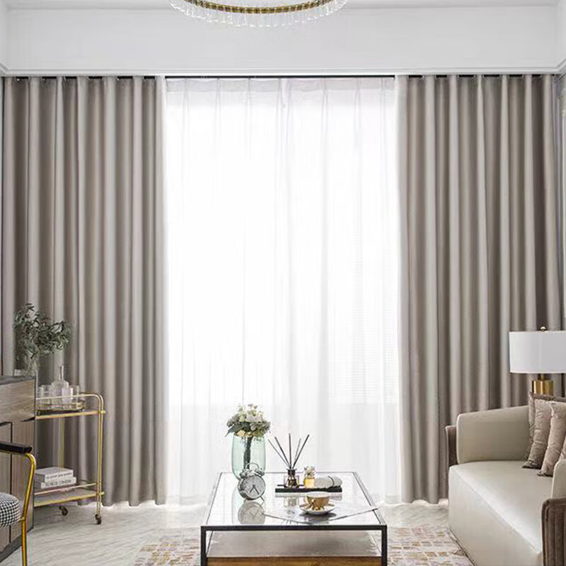 新款浙江海宁许村窗布拉格黑丝全遮光窗帘布酒店工程窗帘物理遮光窗帘