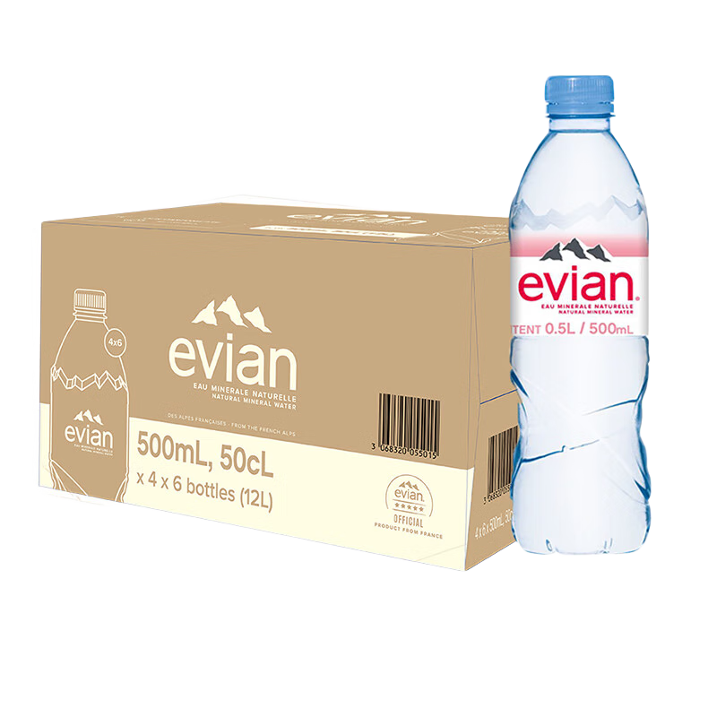 THANKNI日本原装进口富士山弱碱性天然饮用水整箱 500mL*24整箱
