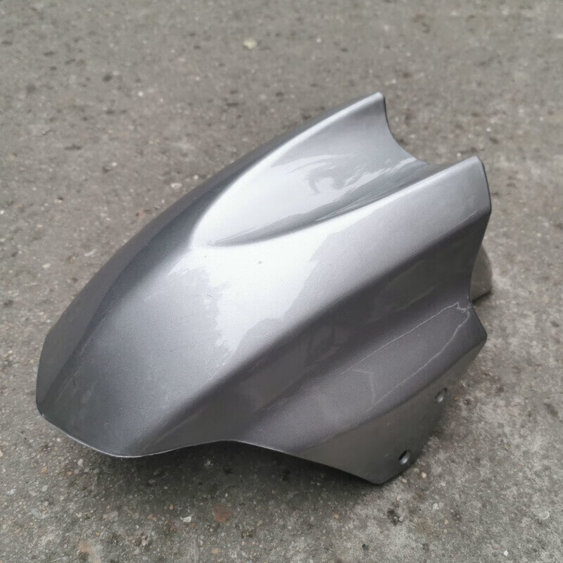 工馬 雅迪電動車配件前擋泥板愛瑪電動車前輪擋泥瓦摩托車擋泥皮 大號【銀灰色】
