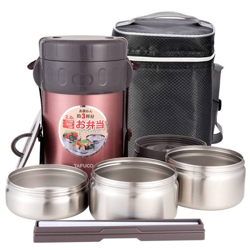 泰福高(tafuco) 泰福高tafuco日本保温饭盒真空不锈钢饭盒 t0057桃