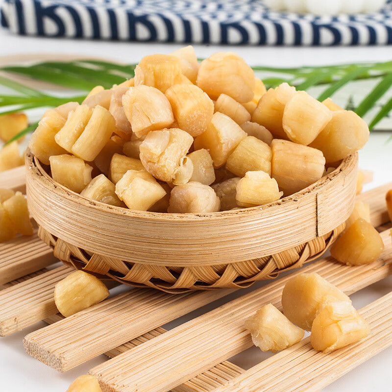 禾澹南澳岛新鲜干贝扇贝柱肉丁瑶柱干贝干货海鲜无添加500g