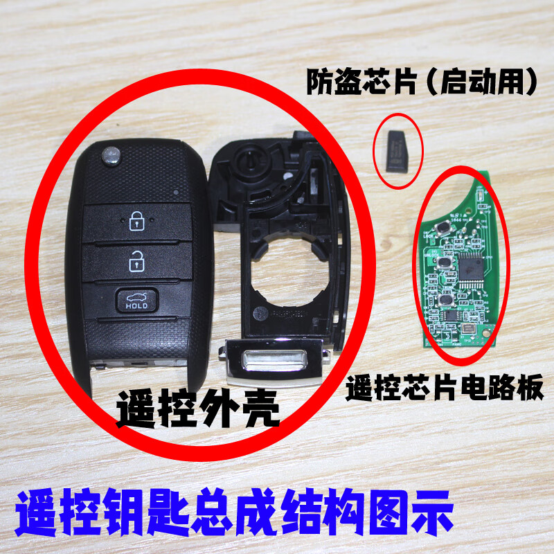 熊和他的小伙伴适用于适用于起亚k3汽车钥匙遥控器钥匙外壳芯片原装