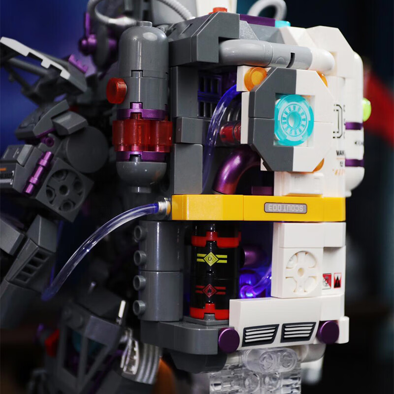 哲高积木拼装宇航员航天潮玩模型炫酷桌面摆件儿童玩具男生生日礼物 征服星辰半剖机甲宇航员1130pcs