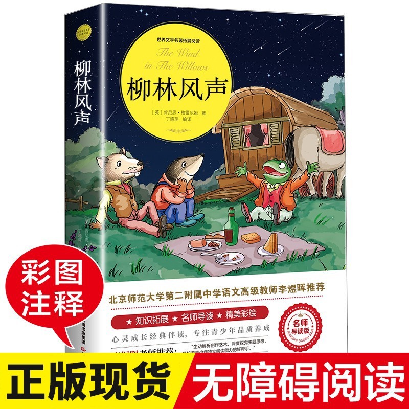 柳林风声 小学生课外阅读书籍三四五六年级阅读经典书目推荐青少年世界文学名著拓展阅读 : 名师导读