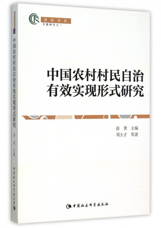 中国农村村民自治有效实现形式研究/智库书系