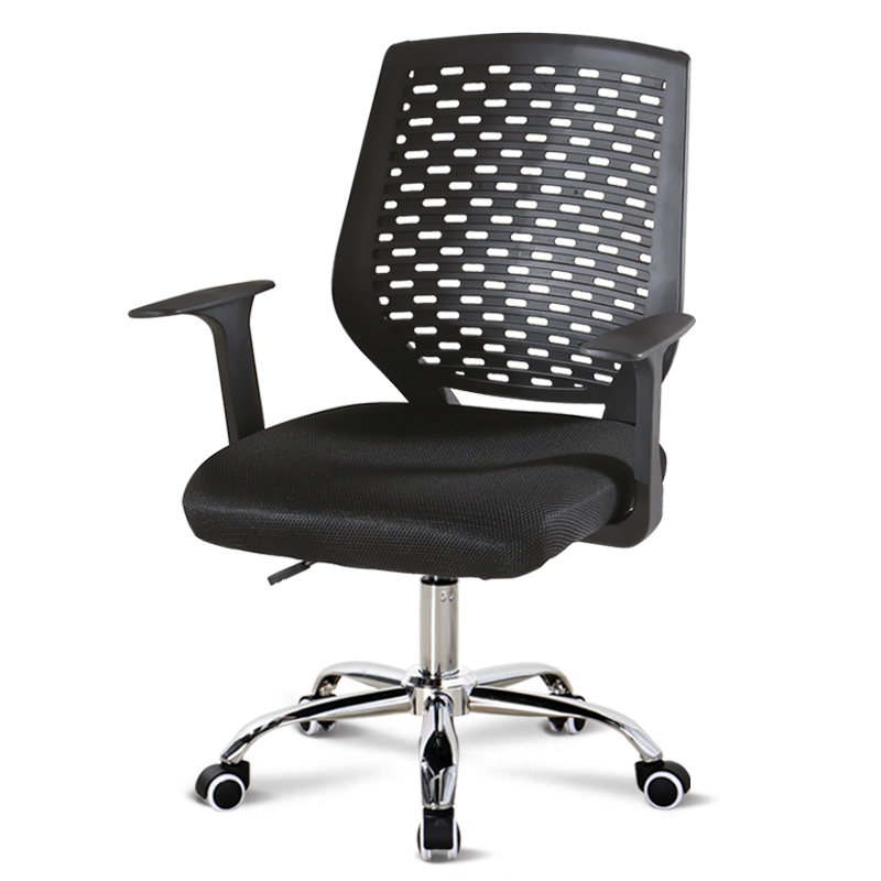 古雷诺斯 电脑椅 办公椅子 靠背椅 家用人体工学网布椅转椅 N129-01-全黑