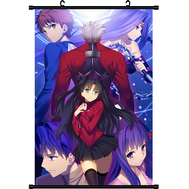 狼天影fate 命运之夜天之杯迷失之蝶动漫周边凛士saber挂画卷轴海报