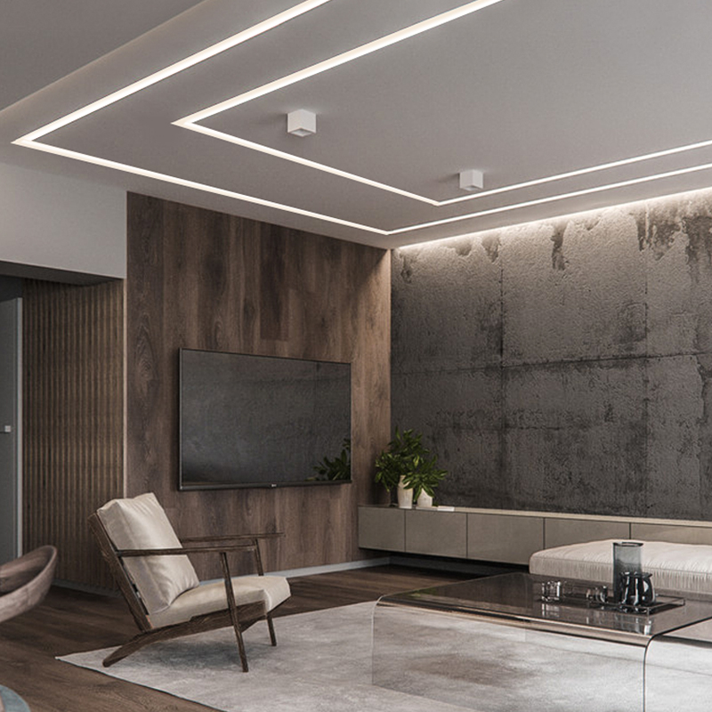 拓匠无边框线性灯回光反光铝槽客厅led线条灯偏光洗墙灯嵌入式 小号1