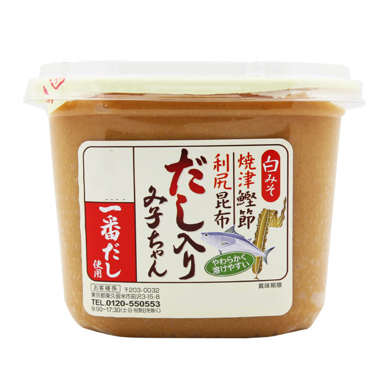 禾澹日式味增酱鲣鱼调味味噌大酱汤酱料料理豆瓣酱 白味噌850g(主图款