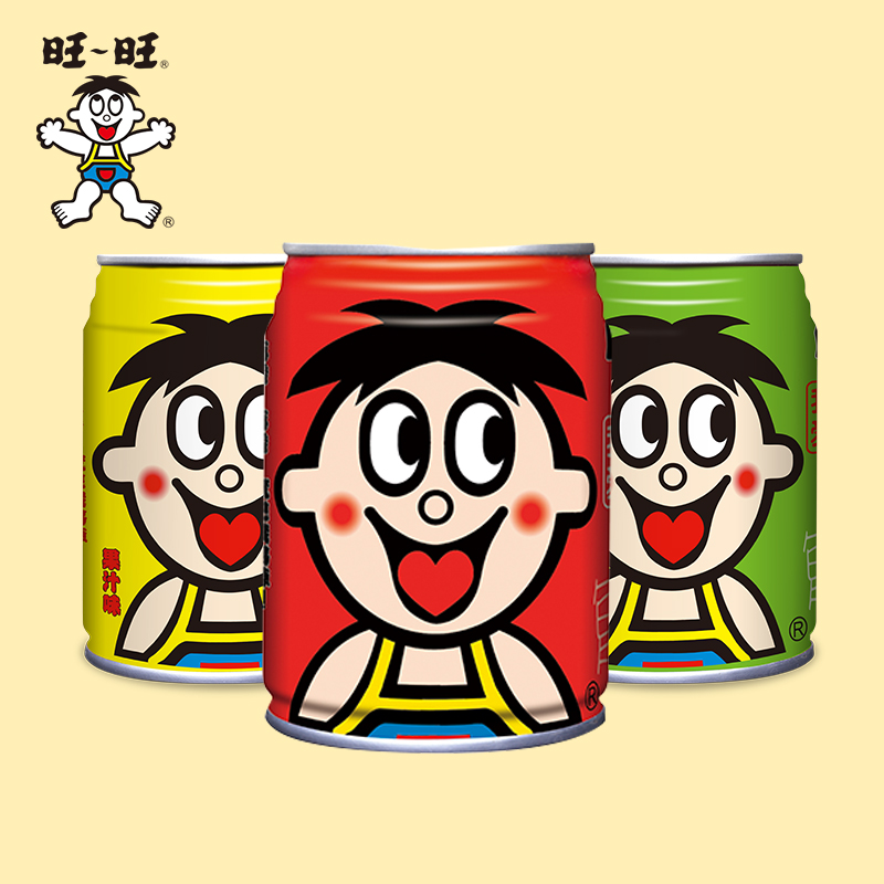 旺旺旺仔牛奶245ml旺旺牛奶铁罐组合装牛奶 245ml*6罐【原味 果汁