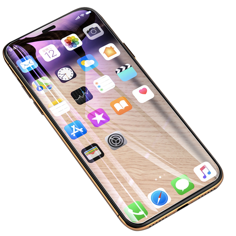 悦可【2片装】 苹果XsMax/11pro Max钢化膜9D弧边iPhoneXsMax/11pro Max全屏高清覆盖防爆全玻璃手机膜-黑色