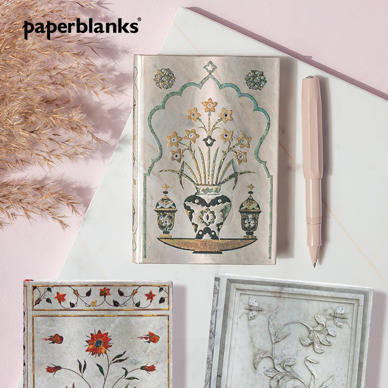 paperblanks佩兰克笔记本泰姬陵花系列笔记本简约欧式复古风文艺精致学生随身便携小本子 阿格拉/小本/有线