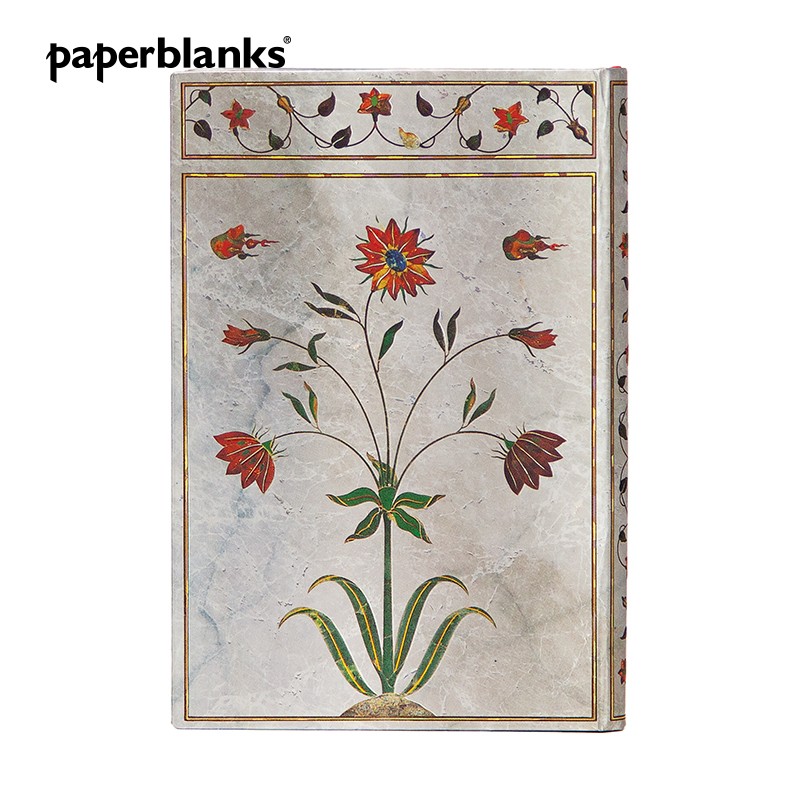 paperblanks佩兰克笔记本泰姬陵花系列笔记本简约欧式复古风文艺精致学生随身便携小本子 阿格拉/小本/有线