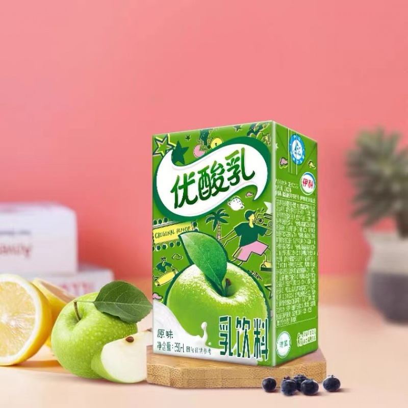 伊利优酸乳原味250ml*24盒整箱早餐奶乳饮料牛奶酸酸乳酸奶批 2月