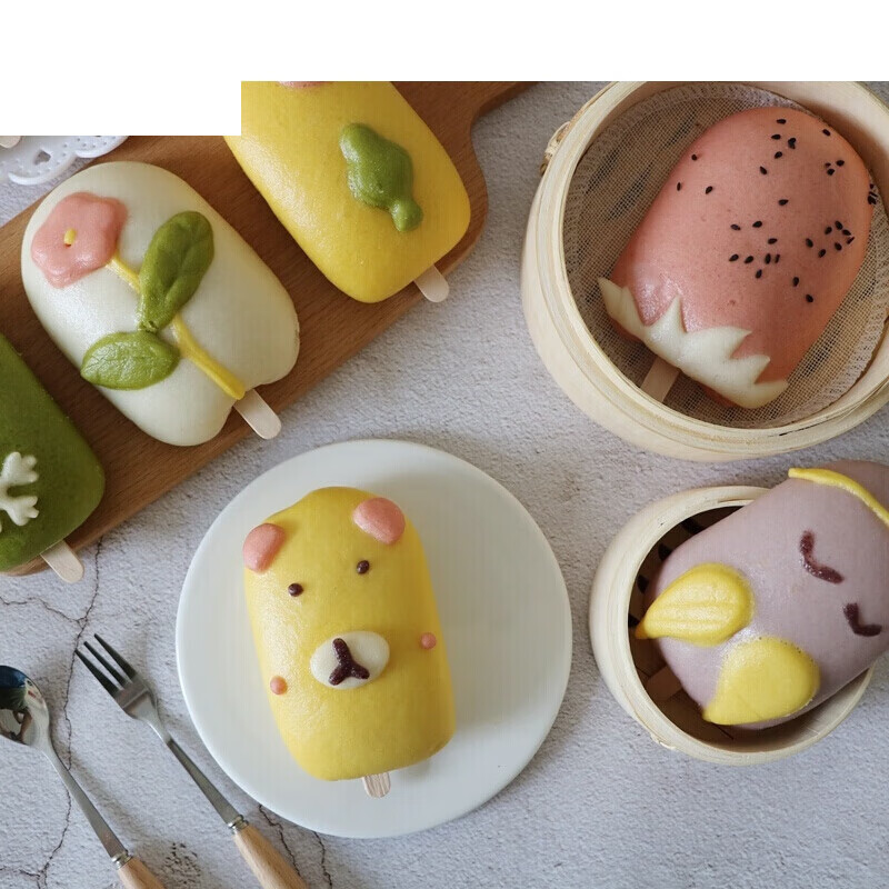 味巴哥6个果蔬雪糕可爱包子馒头早餐面食动物小馒头冷冻卡通纯手工