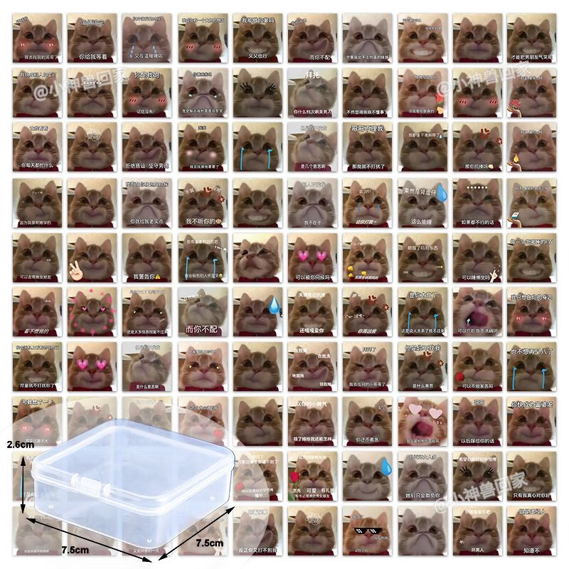 天南兄弟(tnbrothers)98张歪嘴猫咪表情包贴纸可爱小猫装饰手机壳桌面