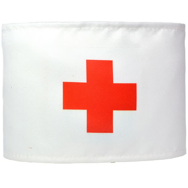 鲁威(luwei)定做红十字袖套袖标医疗标志应急救援白袖章急救护员医生