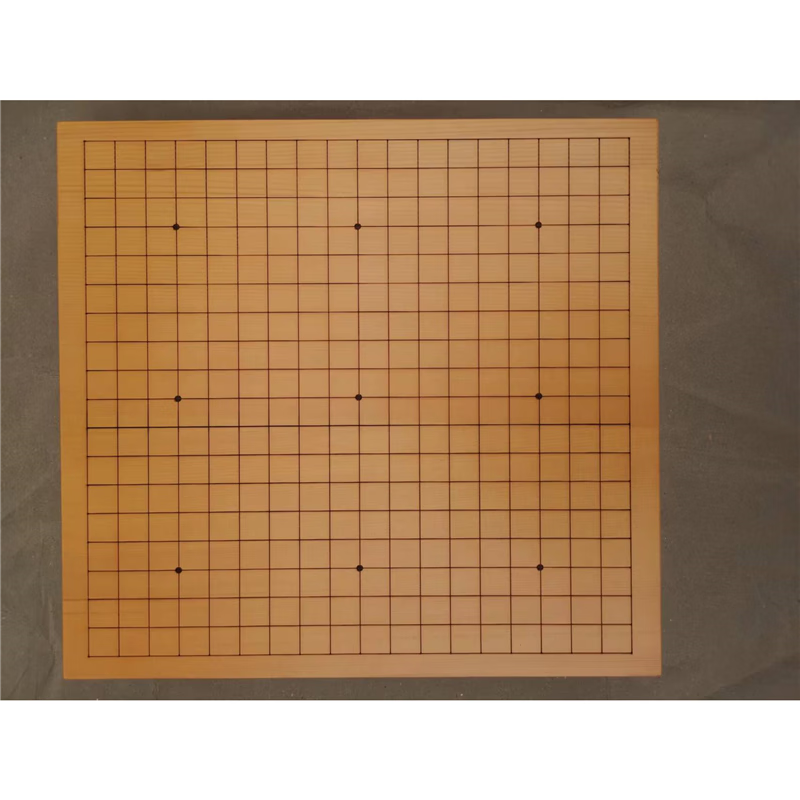 6公分新榧独木贴面双面围棋盘 新榧贴面实木激光围棋19/13路棋盘 6