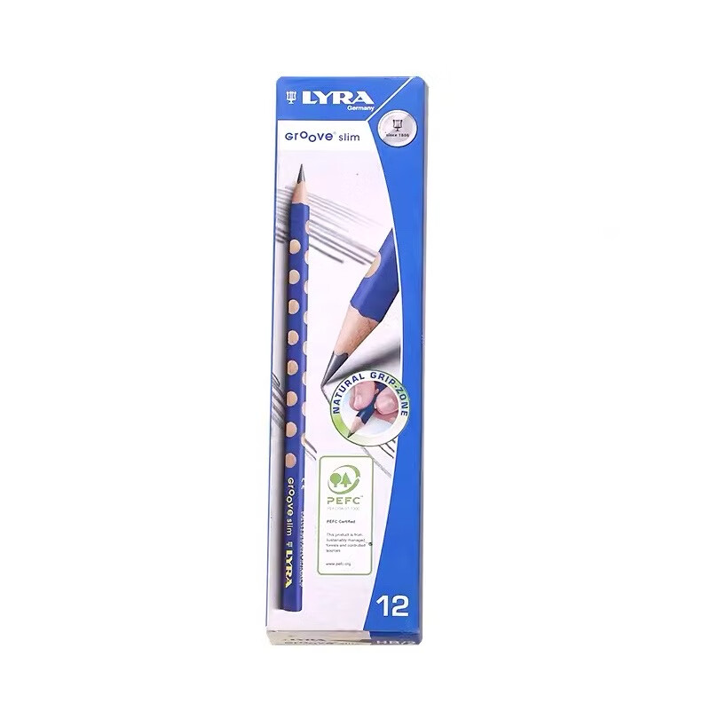 LYRA鉛筆洞洞鉛筆兒童三角鉛筆初學(xué)者啟蒙筆小學(xué)生筆三棱鉛筆 HB-12支裝