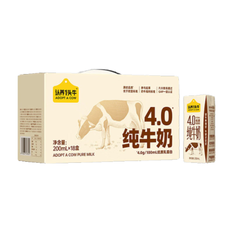 ���ڲ���������һͷţȫ֬��ţ�� 4.0gԭ���鵰�� 200ml*18�����װ