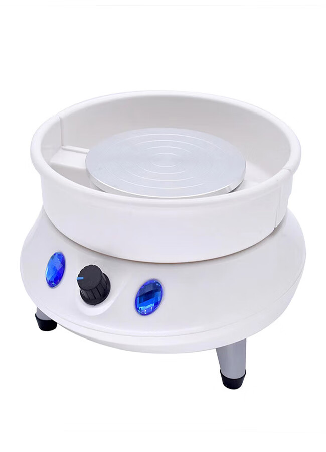 梦不落指尖儿童拉坯机教学小型陶艺机白色锂电池一体迷你拉胚机专业修