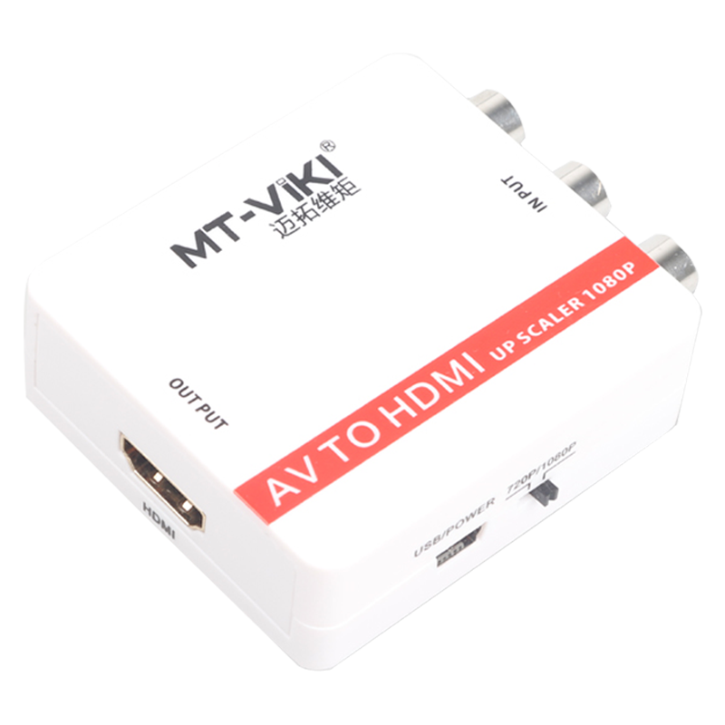 ����ά�أ�MT-viki��HDMIתAVת���� avתhdmi����1080Pͬ�����3RCA����Ƶ�ʼǱ�̨ʽ����������ʾ������ͶӰ��ת��ͷ MT-AH01 AVתHDMIת����