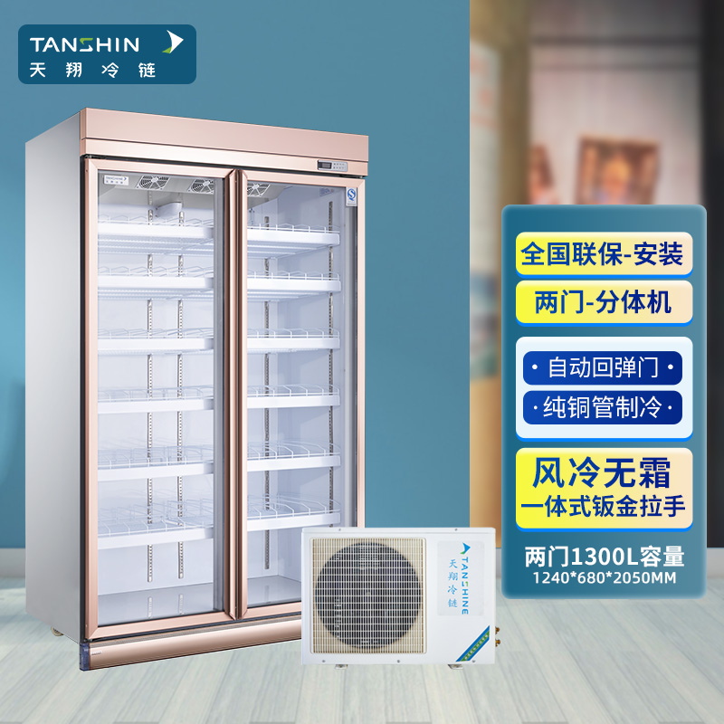天翔冷链 冷藏柜双门冰柜展示柜两门冷藏展示柜饮料柜水果冷藏柜商用