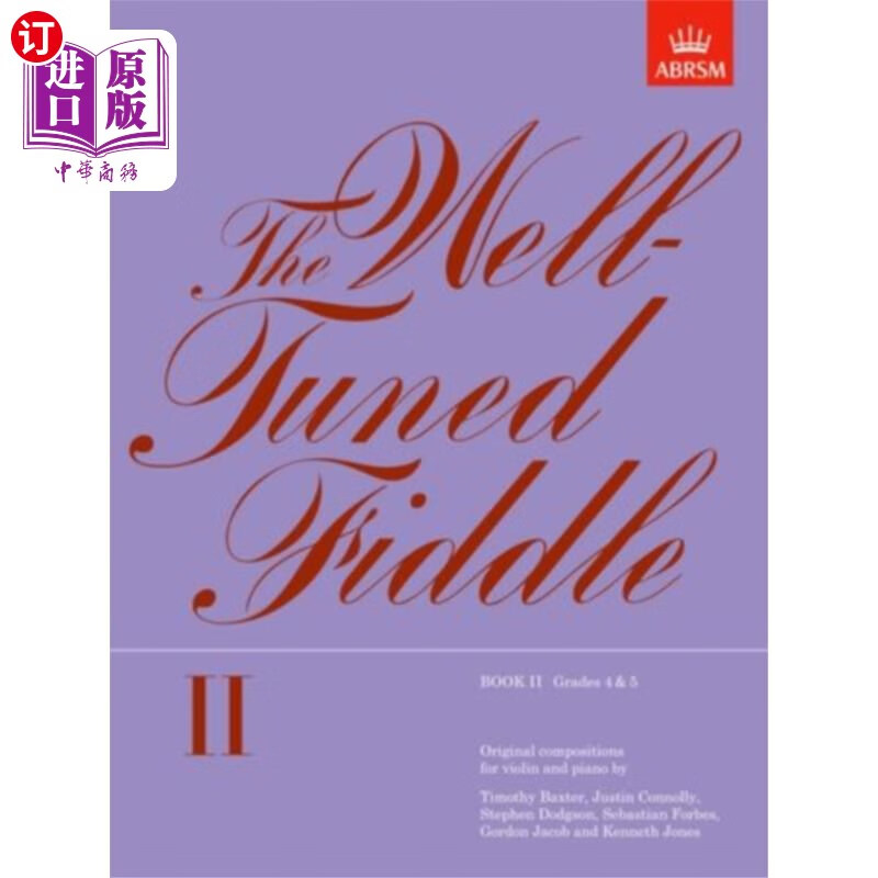 海外直订well-tuned fiddle, book ii 谐音小提琴,第二册