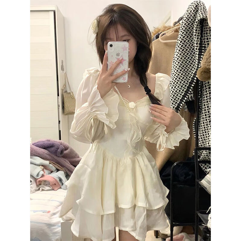 戈森凡(gesenfan)仙气飘飘的裙子仙女裙2024春秋新款超仙气质温柔显瘦