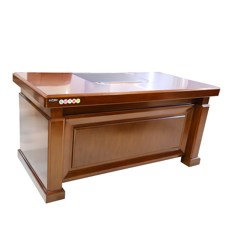 顺富美（SHUNFUMEI）1.8米班台 木制老板桌 大班台主管桌 电脑桌带付柜  科长桌 经理桌