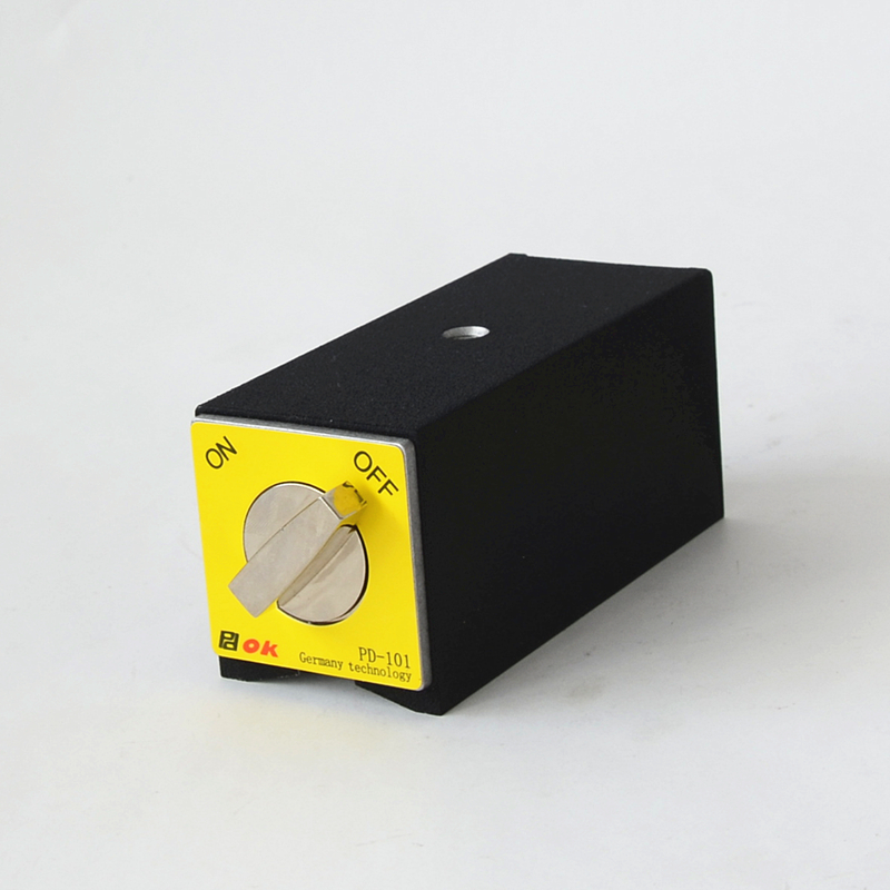pdok金属开关式磁力座磁力表座pd-101黑色130kgf吸着力强力强磁线切割