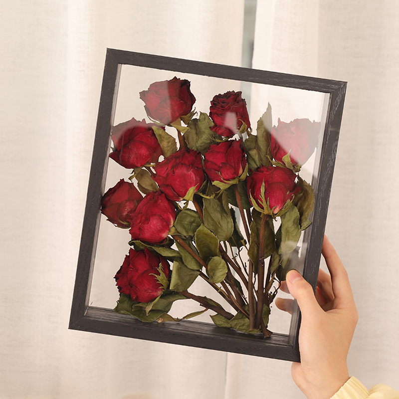 天南兄弟(tnbrothers) 干花相框diy手工永生花玫瑰保存实木画框中空