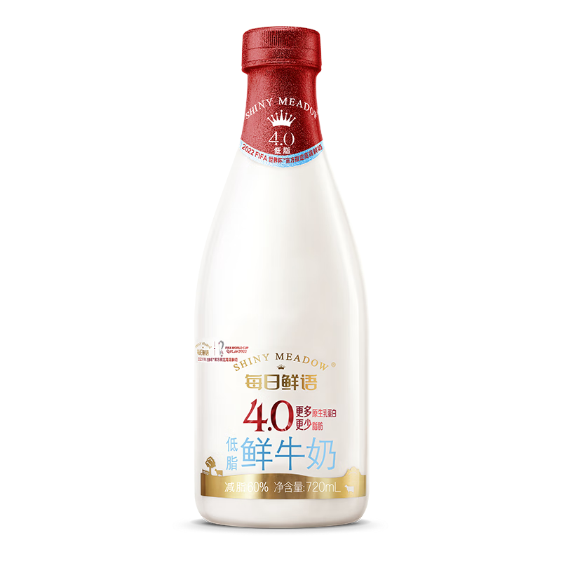 每日鲜语 4.0蛋白 低脂鲜牛奶 720ml
