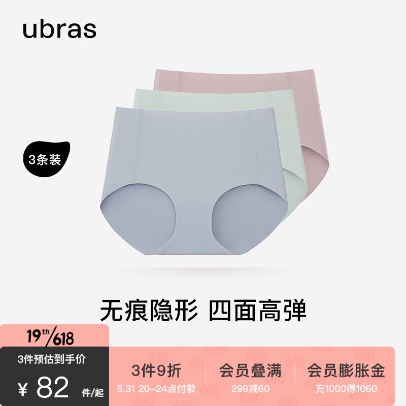 ubras女式无尺码中腰内裤价格历史及销量趋势分析