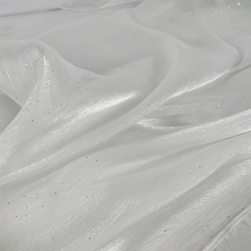 莎庭(sartill)欧根纱布料感星空欧根纱面料大袖衫襦裙汉服闪光轻纱