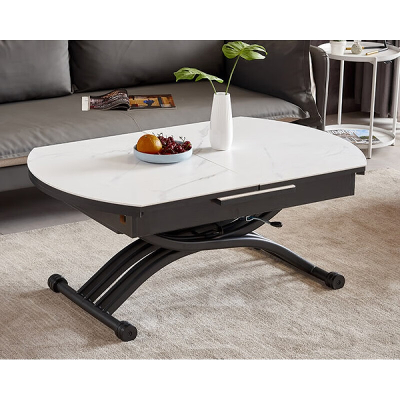 玖曌 岩板升降茶几餐桌两用伸缩一体式客厅家用多功能北欧折叠茶几翻