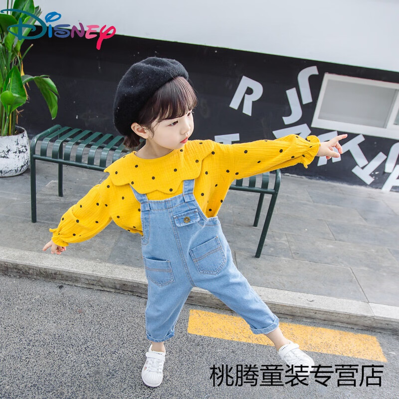 迪士尼(disney)童装女童套装春秋新款中小儿童1-6岁女孩洋气打底衫