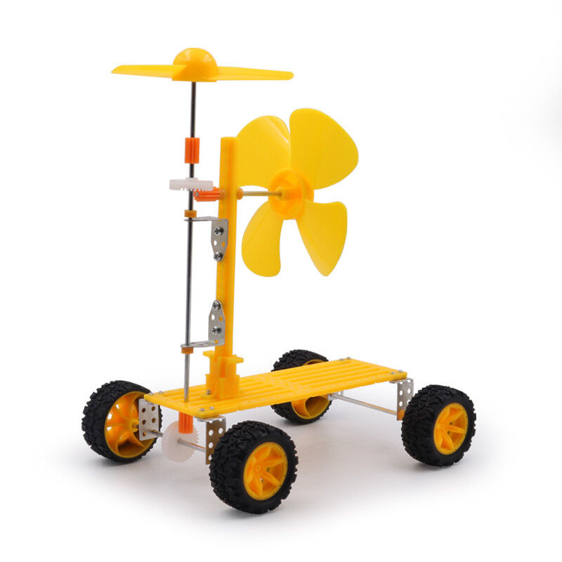 手工小学生的风动力逆风小车diy科技小制作科学手工自制 力逆风小车