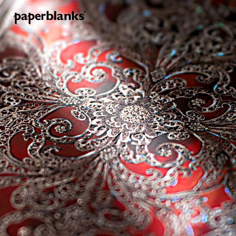 paperblanks复古笔记本古银窗花系列记事本日记本本子软壳手账手帐本学习学生复古文具礼物石榴石 【软壳绑带款】石榴石/中本/无线