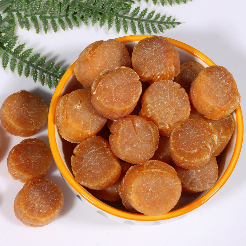 虎钢馋80头宗谷精选日本元贝500g北海道特产贝干货特级新鲜瑶柱海鲜